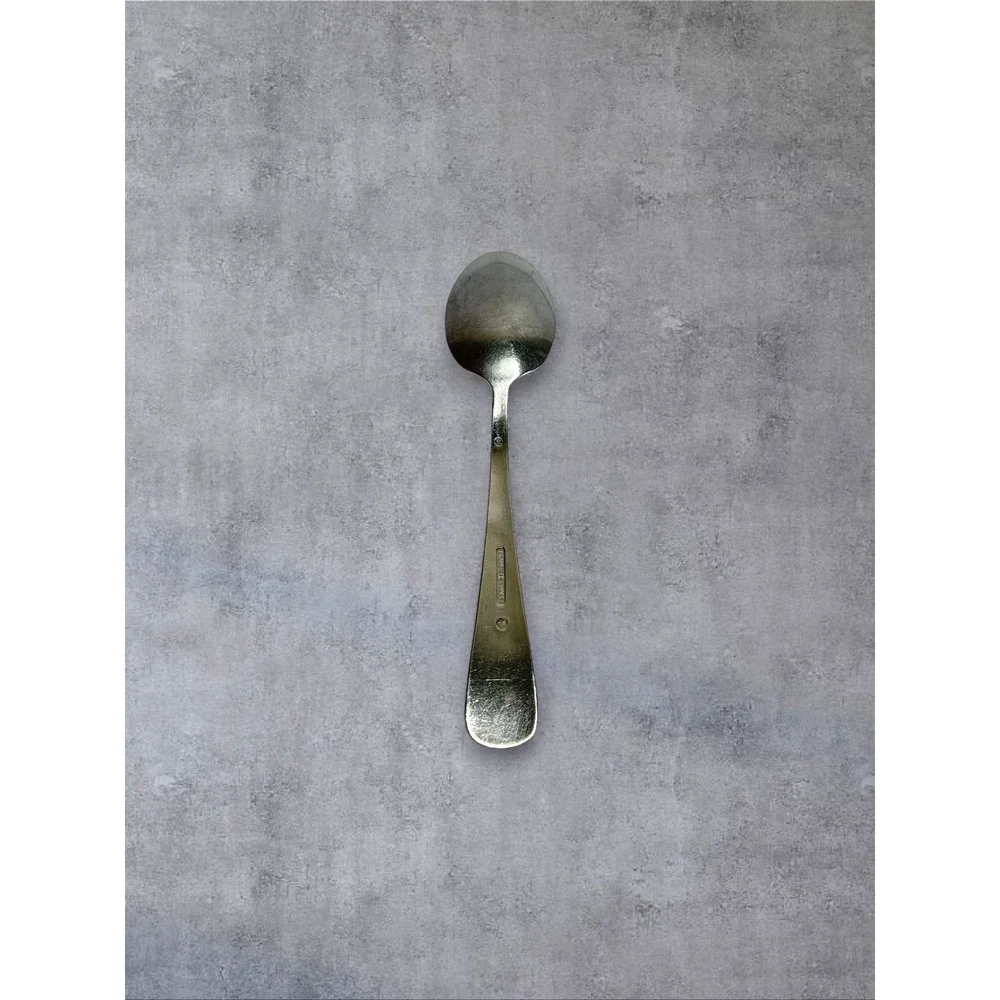 Brand Ware Large Serving Spoon Silver Tone Vintage Metal 8.5in Stainless